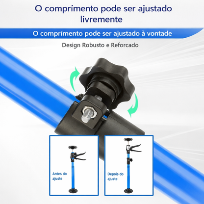 Barra de suporte telescópica em aço 115–290 cm