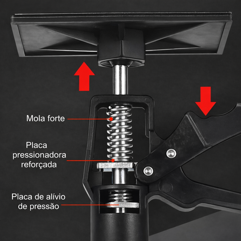 Barra de suporte telescópica em aço 115–290 cm