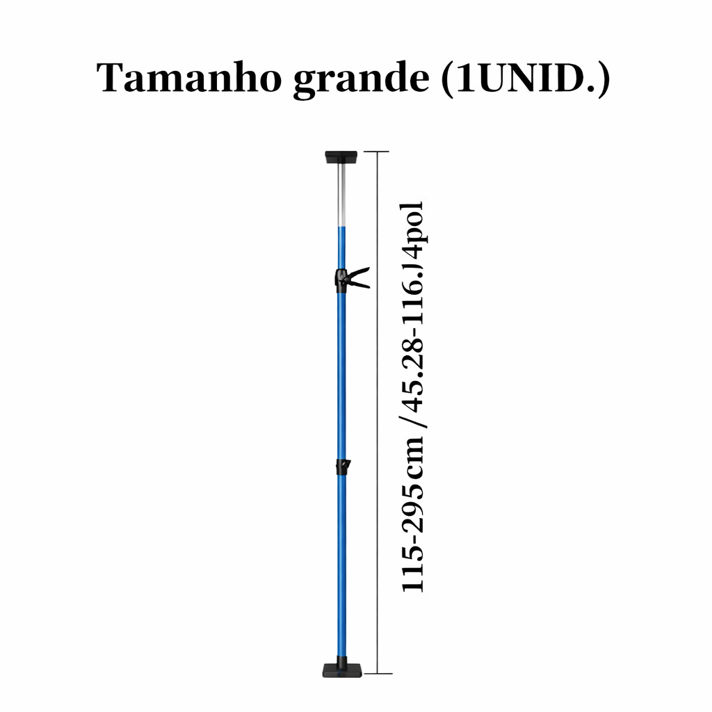 Barra de suporte telescópica em aço 115–290 cm