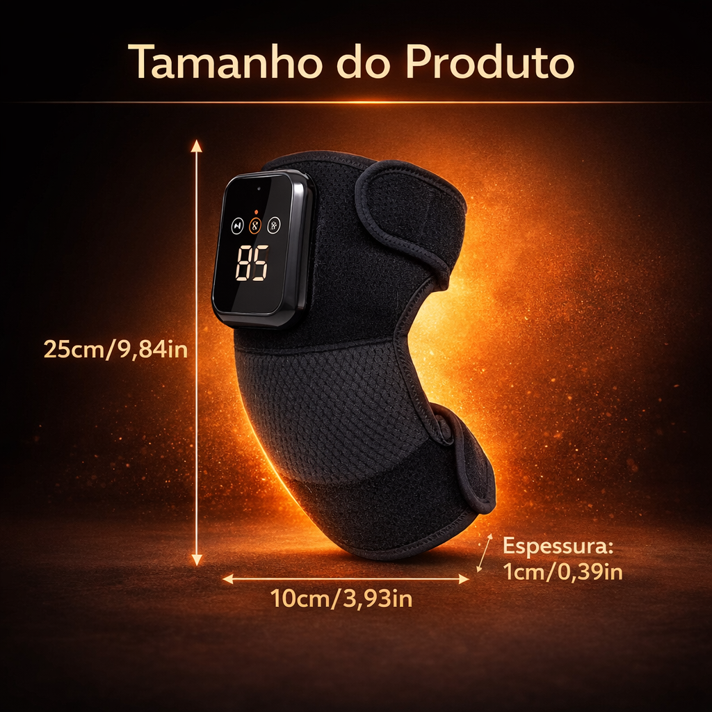 Joelheira elétrica vibratória e aquecida