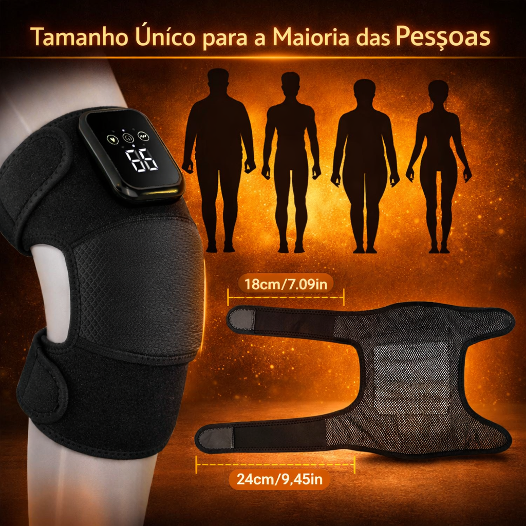 Joelheira elétrica vibratória e aquecida