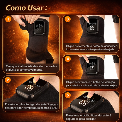 Joelheira elétrica vibratória e aquecida