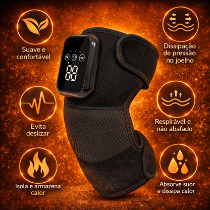 Joelheira elétrica vibratória e aquecida