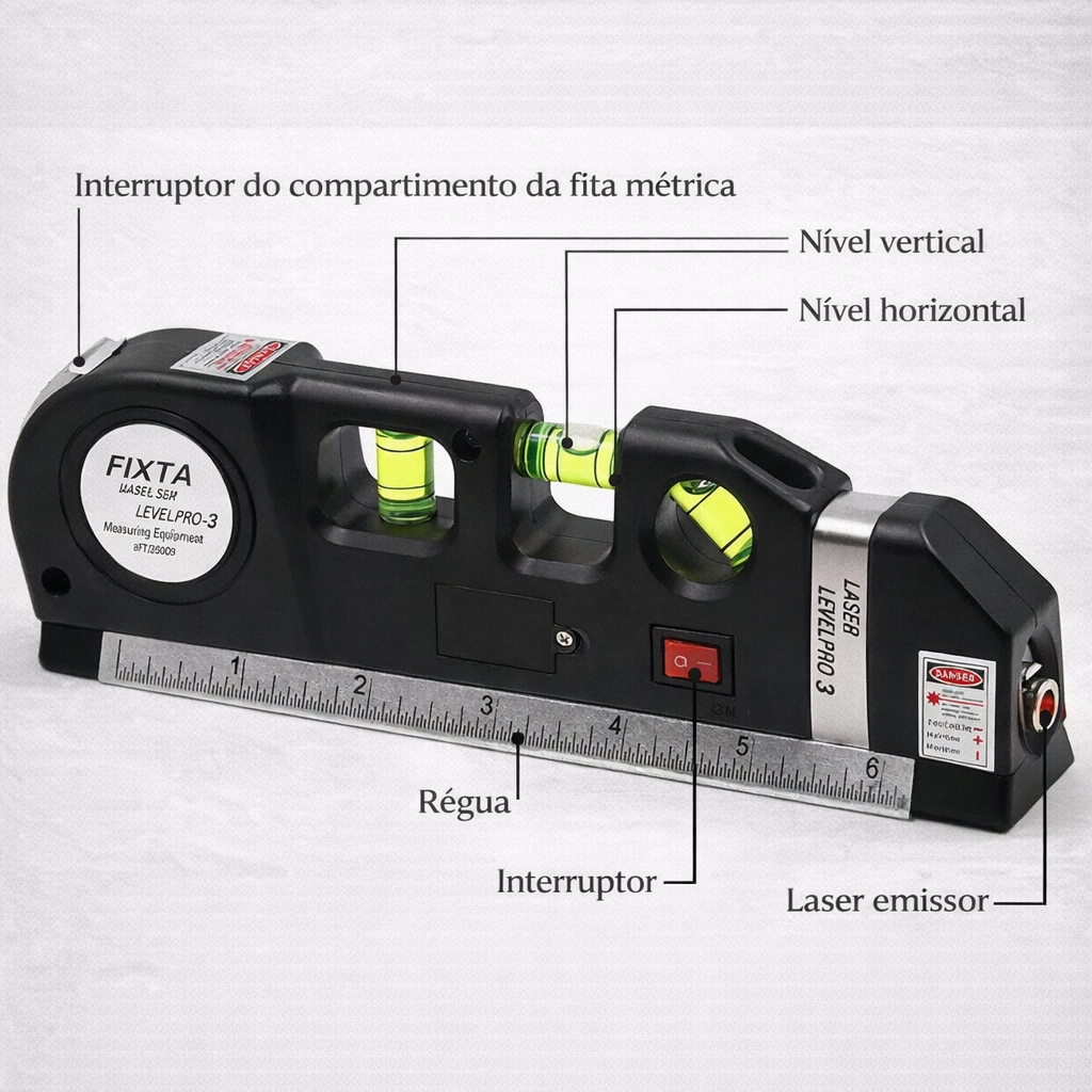Nível laser multifuncional de alta precisão