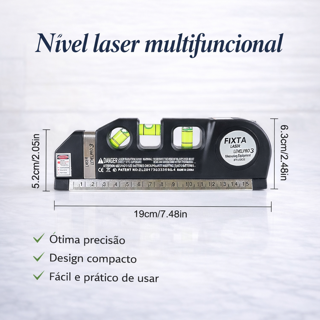 Nível laser multifuncional de alta precisão
